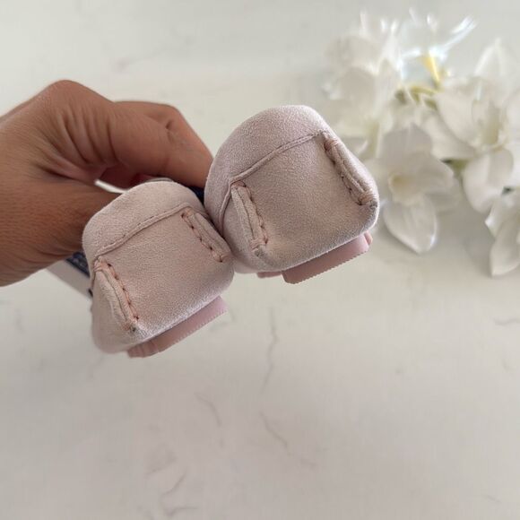 Janie and Jack Suede Driving Shoe in Little Miss Pink Size 5 Toddler - Picture 5 of 9